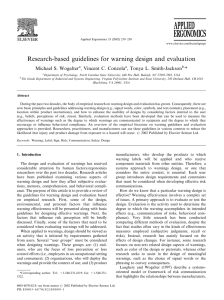 Research-based guidelines for warning design and evaluation