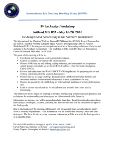 5th Ice Analyst Workshop Suitland, MD, USA