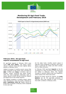 Monitoring EU Agri-Food Trade: Development until February 2016