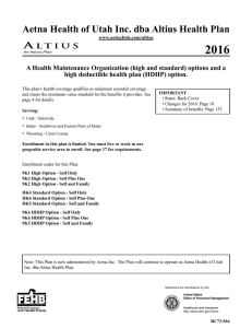Aetna Health of Utah Inc. dba Altius Health Plan