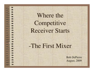 Where the Competitive Receiver Starts