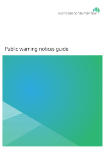 Public warning notices guide