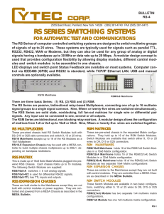 rs series swit rs series switching systems ching systems
