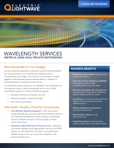 wavelength services - Electric Lightwave