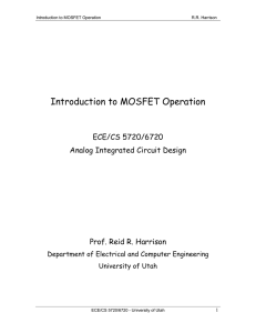Introduction to MOSFET Operation