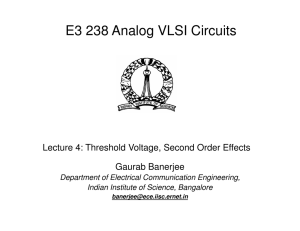 Second order effects - Department of Electrical Communication