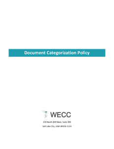 Document Categorization Policy