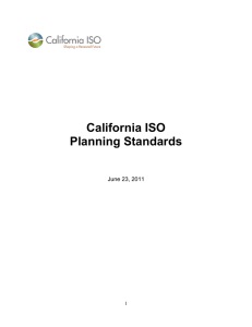 California ISO Planning Standards