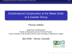 Combinatorial Construction of the Weak Order of a Coxeter Group