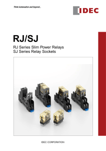 RJ Series Slim Power Relays SJ Series Relay Sockets