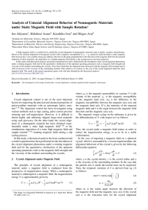 Analysis of Uniaxial Alignment Behavior of Nonmagnetic Materials