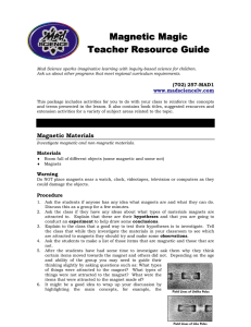 Magnetic Magic Teacher Resource Guide