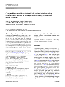 Composition tunable cobalt–nickel and cobalt–iron alloy