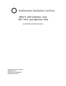 Mark H. Dall Collection, circa 1821-1914, and data