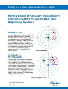 Making Sense of Accuracy, Repeatability and