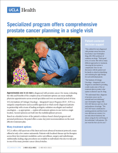 Specialized program offers comprehensive prostate