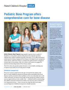 Pediatric Bone Program offers comprehensive care