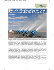 Evaporative Dewatering Solution Flows Smoothly - with