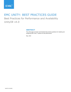 EMC Unity: Best Practices Guide
