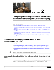 Configuring Cisco Unity Connection 8.5 and Later and Microsoft