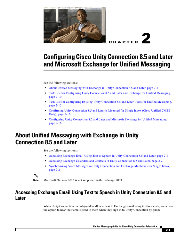 Configuring Cisco Unity Connection 8 5 And Later And Microsoft