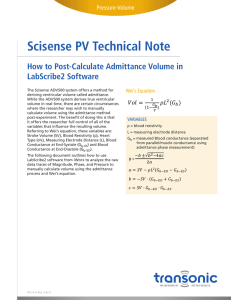 How to Post-Calculate Admittance Volume in
