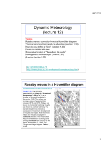 Dynamic Meteorology (lecture 12)