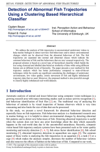 Detection of Abnormal Fish Trajectories Using a Clustering Based