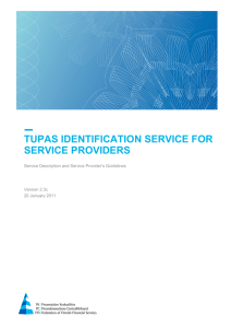 TUPAS Identification Service for Service Providers