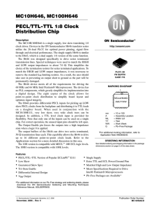 MC10H646, MC100H646 PECL/TTL−TTL 1:8 Clock Distribution Chip