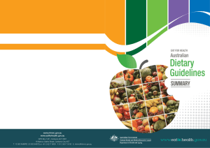 Australian Dietary Guidelines Summary