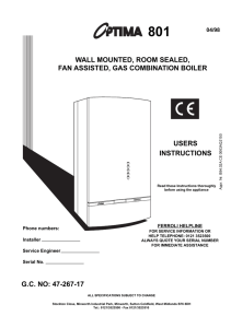 WALL MOUNTED, ROOM SEALED, FAN ASSISTED, GAS