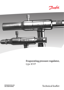Evaporating pressure regulator, type KVP Technical leaflet