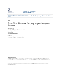 A variable stiffness and damping suspension system for trains