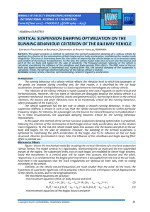 vertical suspension damping optimization on the running behaviour