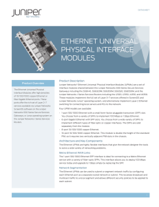 Ethernet Universal Physical Interface Modules