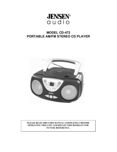 model cd-472 portable am/fm stereo cd player