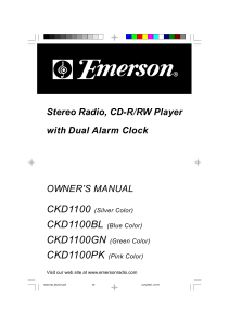 OWNER`S MANUAL Stereo Radio, CD