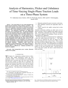 Analysis of Harmonics, Flicker and Unbalance of Time