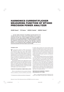 harmonics current/flicker measuring function of wt3000