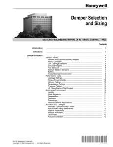 77-1142 - Damper Selection and Sizing