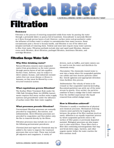 Filtration - National Environmental Services Center