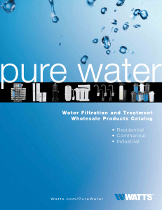 Water Filtration and Treatment Wholesale Products Catalog