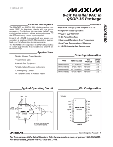 MAX5480 8-Bit Parallel DAC in QSOP