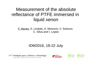 Measurement of the absolute reflectance of PTFE immersed in liquid