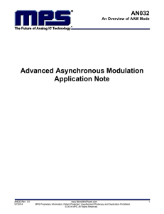 Advanced Asynchronous Modulation Application Note