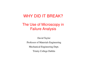 why did it break? - CMA - Trinity College Dublin