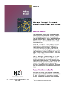 Nuclear Energy`s Economic Benefits — Current and Future