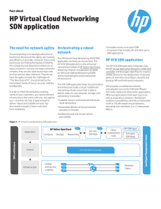 HP Virtual Cloud Networking SDN Application—Fact sheet
