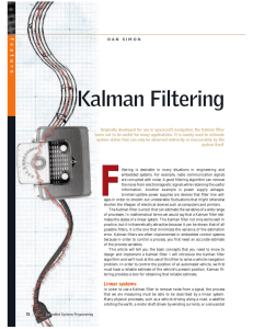 Kalman Filtering - Cleveland State University